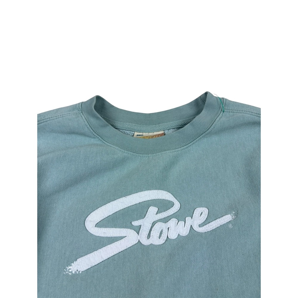 Stowe Vermont Sweatshirt Light Blue Crewneck Women Medium